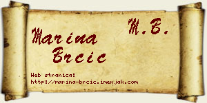 Marina Brčić vizit kartica